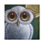 WHITE FANTASY BABY OWL Magnet