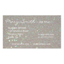 White faux Sparkles & Glitter business cards
