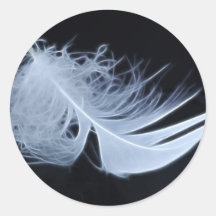 White feather - angelic by nature stickers