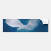 White feather art - symbol of purity and innocence bumper sticker