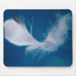White feather art - symbol of purity and innocence mousepads