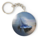 White feather sailing keychains