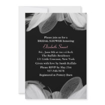 White Feathers Bridal Shower Invitation