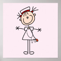 White Female Stick Figure Nurse 2