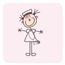 White Female Stick Figure Nurse 2