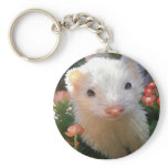 white ferret key chains