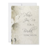 White Floral Bridal Luncheon Invitation Cards