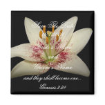 white Floral Save the Date magnet