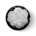 White Flower. (Black and White) buttons