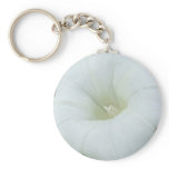 White Flower Centre Keychain