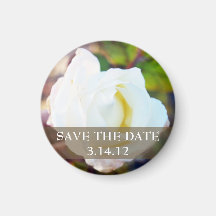 White Flower Fridge Magnet