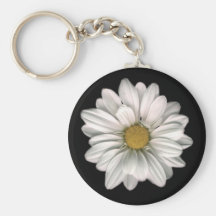 White Flower Key Chain