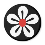 White flower magnet