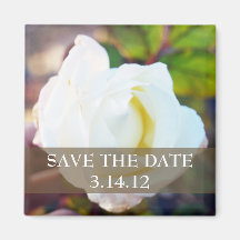 White Flower Refrigerator Magnet