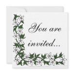 White flower vine border Invitation