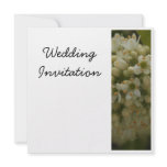 White Flower:  Wedding Invitation
