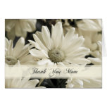 White Flowers Mum Wedding Day Thank You Card