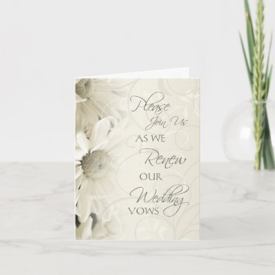 Ceremony Vows on Wedding Vow Renewal Ceremony Invitation Card In Elegant Shades Of