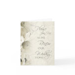 White Flowers Vow Renewal Ceremony Invitation Card