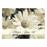 White Flowers Wedding Vow Renewal Invitations