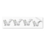 White fluffy cat stickers bumper stickers