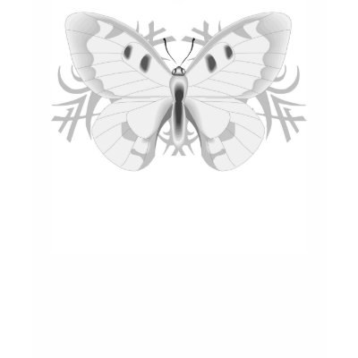 White Flutterby T Shirts by KrispysKingdom