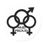 White Fmf Proud Round Sticker