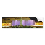 white Fountains in the town centre at night, Grana bumper stickers