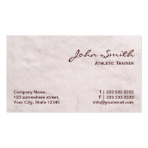 White Fur Athletic Trainer Business Card