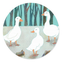 White Geese Sticker