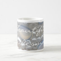 White Gems Beautiful Bridesmaid Thank You Mug