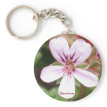 White Geranium Keychain