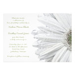 White Gerbera Daisy Wedding Invitation