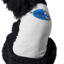 White German Shepherd -Blue Logo Pet Tee Shirt