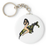 White Girl Riding Tat Machine Key Chain