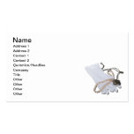White Gloves Pearls Heart Locket Business Card Templates
