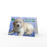 "White Golden Doodle Christmas" cards