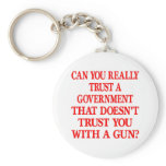 White Gov Trust You With Gun Key Chains