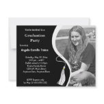White Graduation Horizontal Photo Invitation