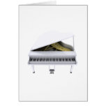 White Grand Piano: 3D Model: Greeting Card
