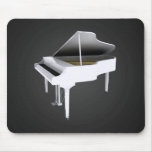 White Grand Piano: 3D Model: Mousepad
