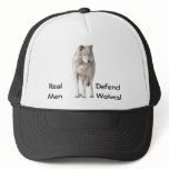 White Grey Wolf Wildlife Supporter Hat