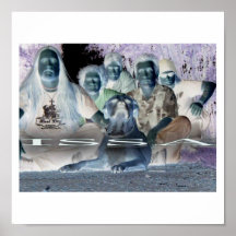 white hair photo print