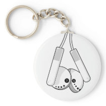 White Headphones Keychain