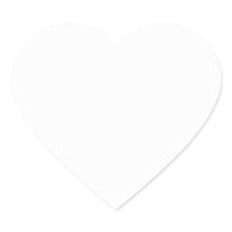 White  Heart Sticker