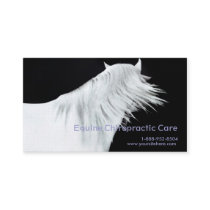 White Horse Head Three Panels Business Card Template