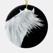 White Horse Head Three Panels Ornament