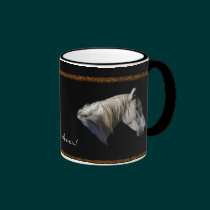 White Horse Lover Equine Mug mugs