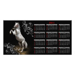 White Horse Prancing Calendar photo cards
