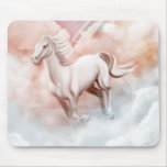 White Horse Running Trough The Clouds mousepads